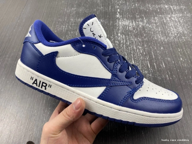 Rep Husky JORDAN X CUSTOM 1 AIR SCOTT OFF-WHITE TRAVIS X DM7890-101 0731